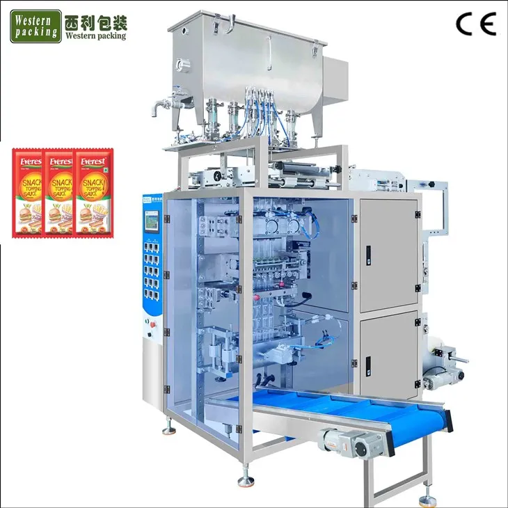 Sosli suyuqlik paketli ko'p yo'nalishli qadoqlash mashinasi